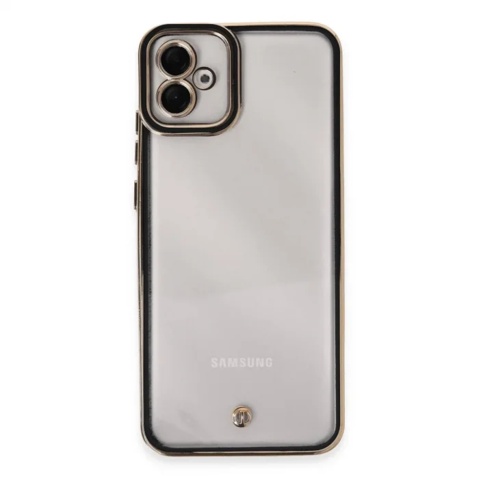 Samsung Galaxy A04e Kılıf Liva Lens Silikon - Siyah