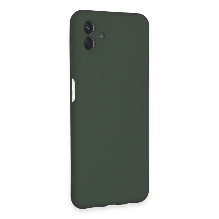 Samsung Galaxy A04e Kılıf Nano İçi Kadife Silikon - Koyu Yeşil