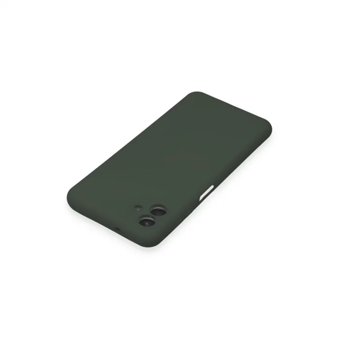 Samsung Galaxy A04e Kılıf Nano İçi Kadife Silikon - Koyu Yeşil