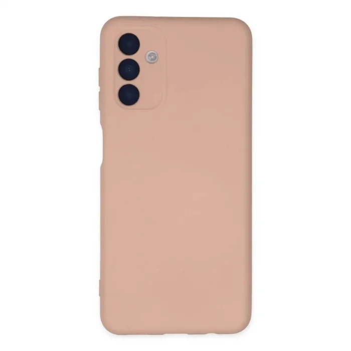 Samsung Galaxy A04s Kılıf Nano İçi Kadife Silikon - Pudra