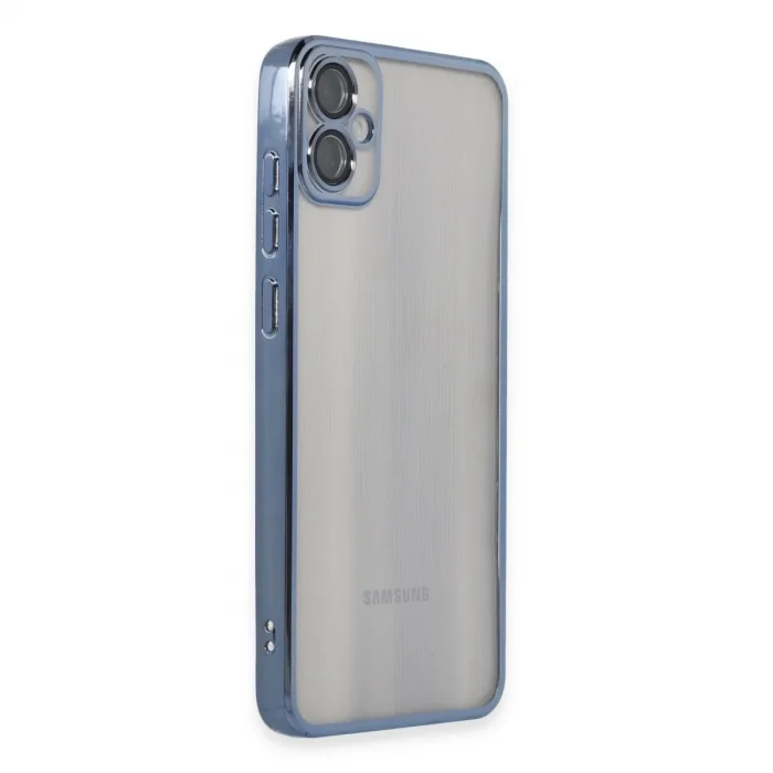 Samsung Galaxy A05 Kılıf Razer Lensli Silikon - Lacivert