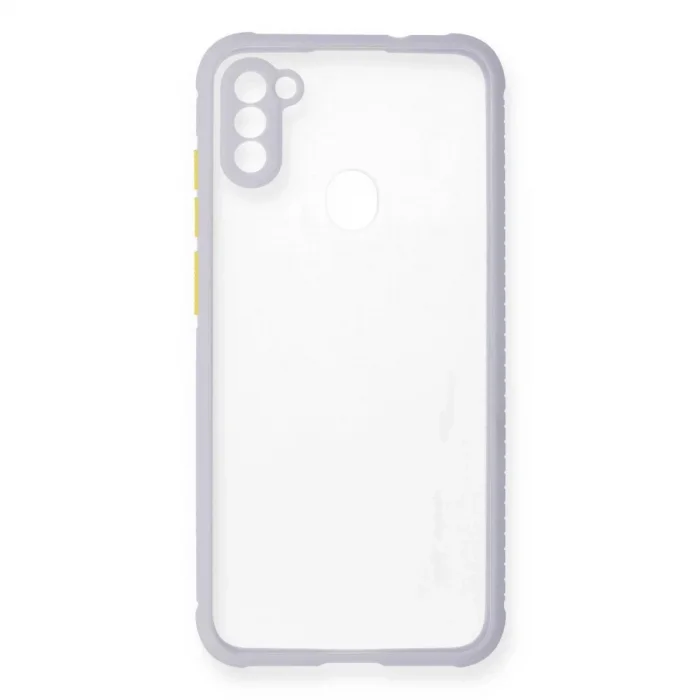 Samsung Galaxy A11 Kılıf Miami Şeffaf Silikon - Lila
