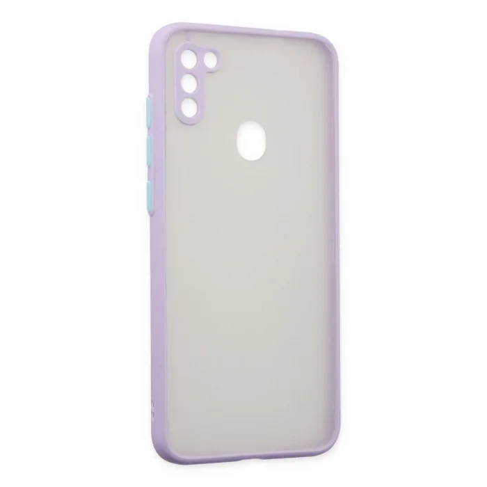 Samsung Galaxy A11 Kılıf Montreal Silikon Kapak - Mor