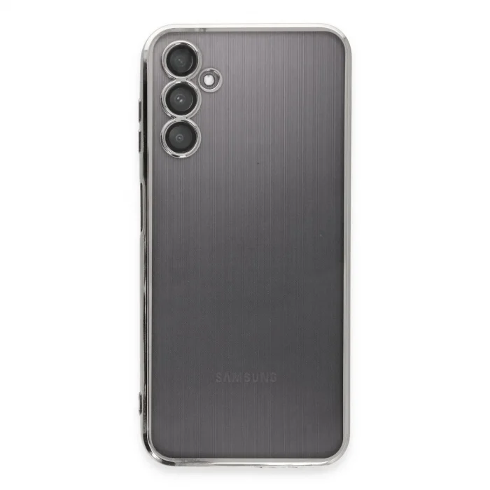 Samsung Galaxy A14 4g Kılıf Razer Lensli Silikon - Gümüş