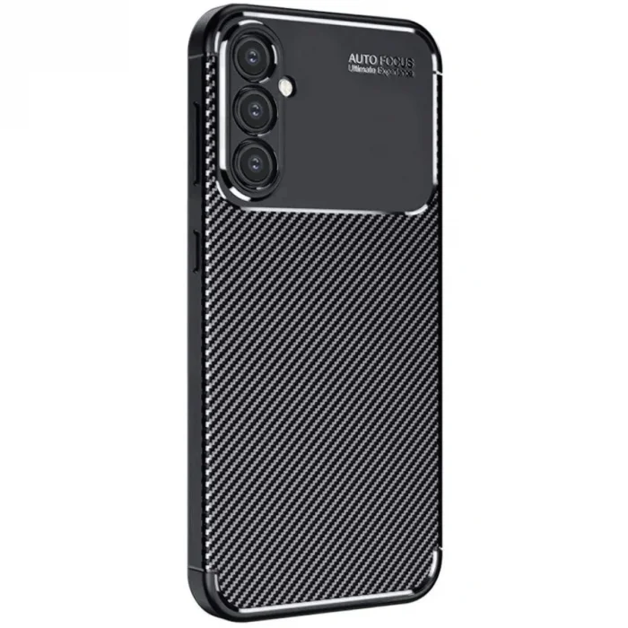 Samsung Galaxy A16 5g Kılıf Auto Focus Karbon Kapak - Siyah