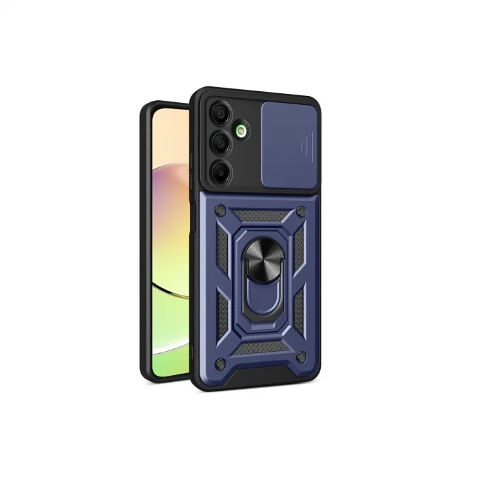 Samsung Galaxy A16 5g Kılıf Pars Lens Yüzüklü Silikon - Lacivert