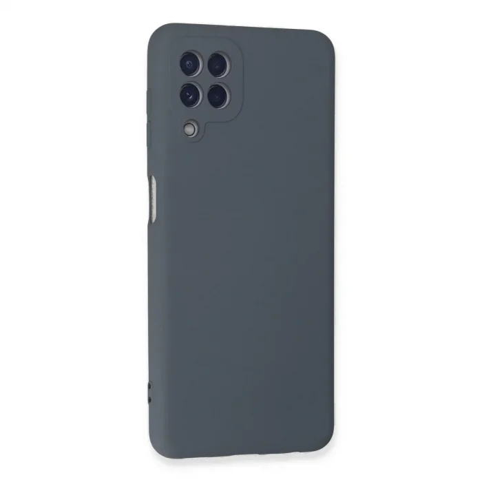 Samsung Galaxy A22 Kılıf Nano İçi Kadife Silikon - Gri
