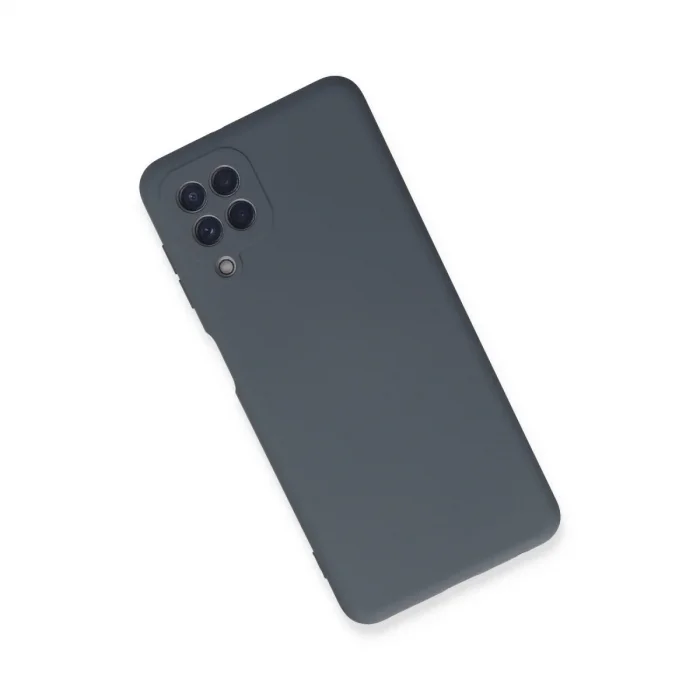 Samsung Galaxy A22 Kılıf Nano İçi Kadife Silikon - Gri