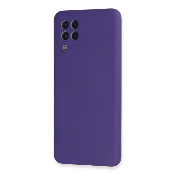 Samsung Galaxy A22 Kılıf Nano İçi Kadife Silikon - Mor