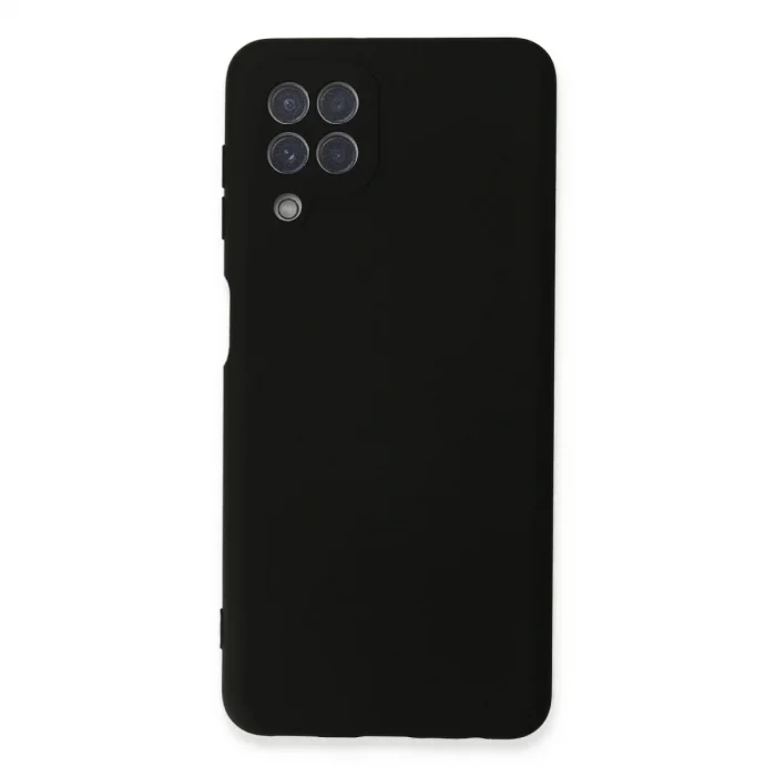Samsung Galaxy A22 Kılıf Nano İçi Kadife Silikon - Siyah