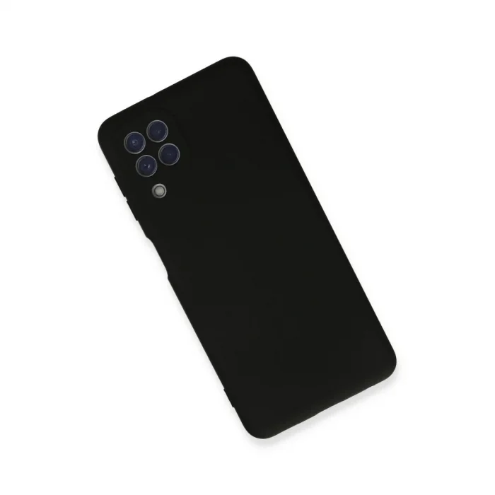 Samsung Galaxy A22 Kılıf Nano İçi Kadife Silikon - Siyah