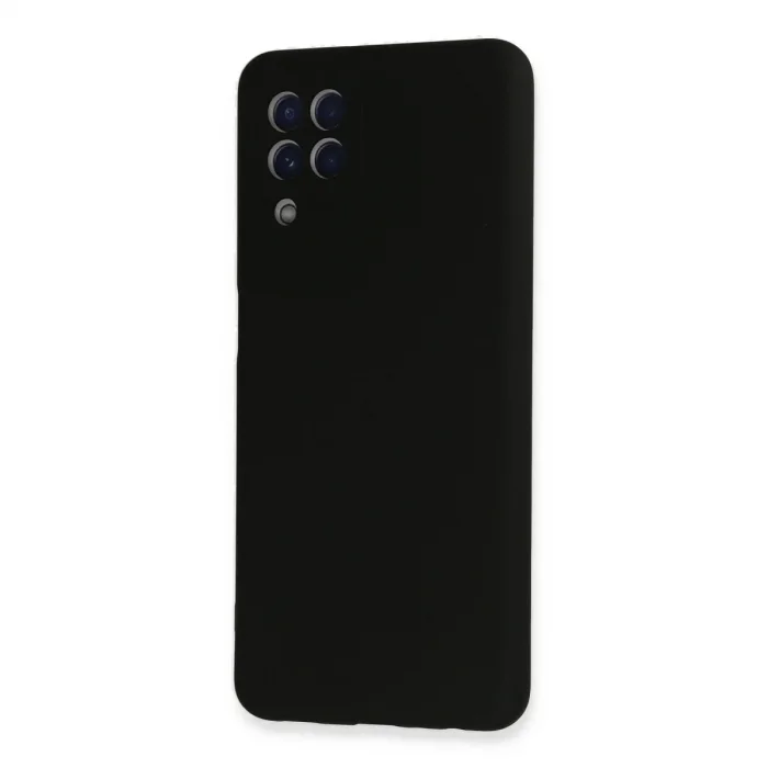 Samsung Galaxy A22 Kılıf Nano İçi Kadife Silikon - Siyah