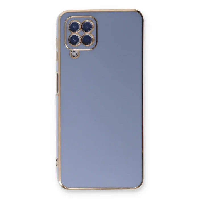 Samsung Galaxy A22 Kılıf Volet Silikon - Mavi
