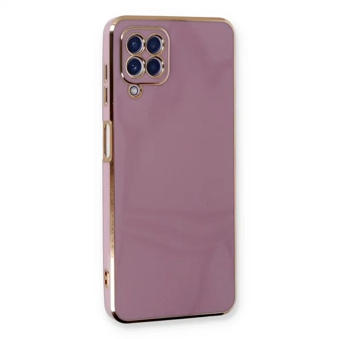 Samsung Galaxy A22 Kılıf Volet Silikon - Mor