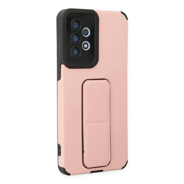 Samsung Galaxy A33 5g Kılıf Mega Standlı Silikon - Pudra
