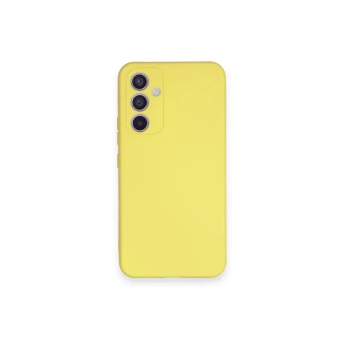 Samsung Galaxy A34 5g Kılıf Nano İçi Kadife Silikon - Sarı