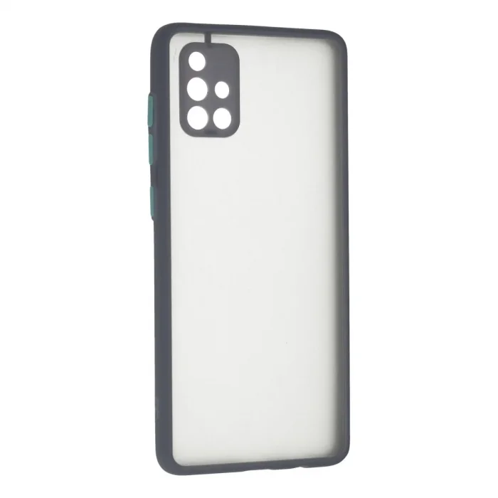 Samsung Galaxy A71 Kılıf Montreal Silikon Kapak - Gri