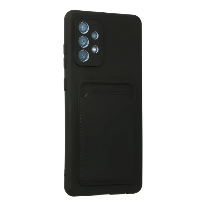 Samsung Galaxy A72 Kılıf Kelvin Kartvizitli Silikon - Siyah