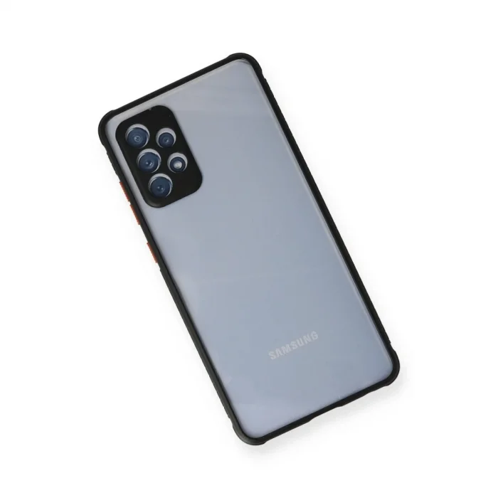 Samsung Galaxy A72 Kılıf Miami Şeffaf Silikon - Siyah