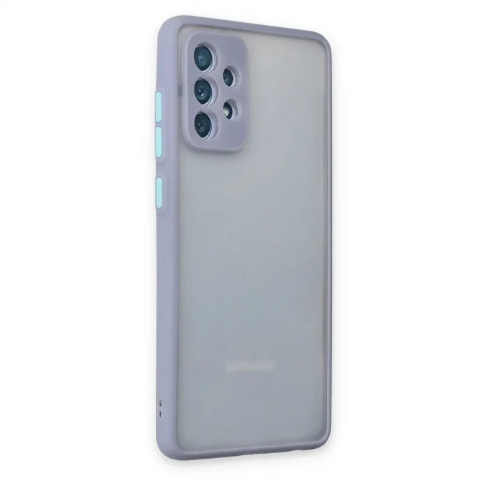 Samsung Galaxy A72 Kılıf Montreal Silikon Kapak - Gri