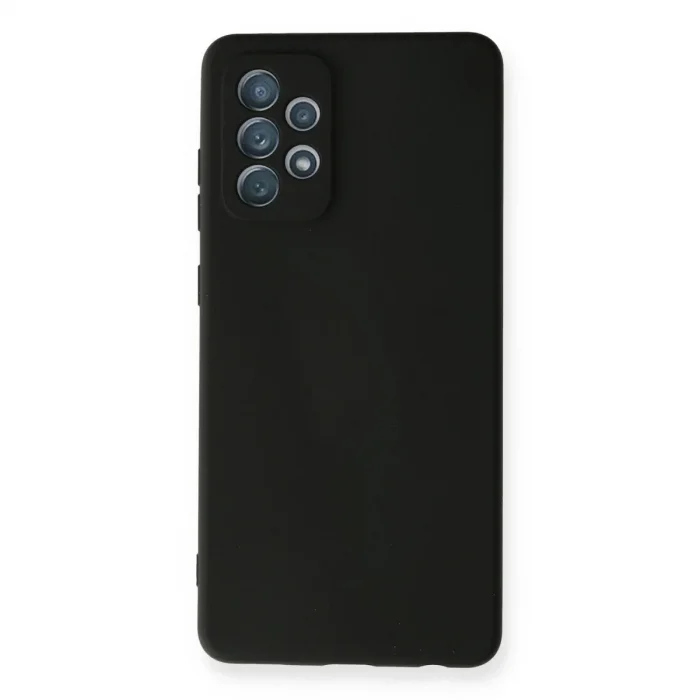 Samsung Galaxy A72 Kılıf Nano İçi Kadife Silikon - Siyah