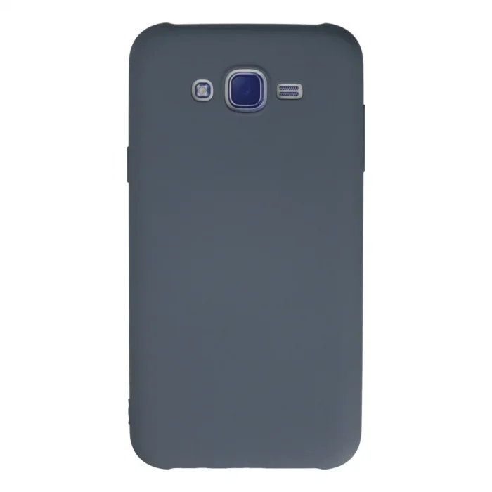 Samsung Galaxy J7 Kılıf Nano İçi Kadife Silikon - Gri
