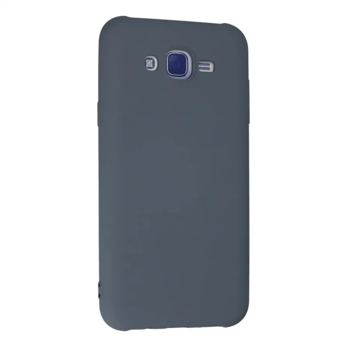 Samsung Galaxy J7 Kılıf Nano İçi Kadife Silikon - Gri