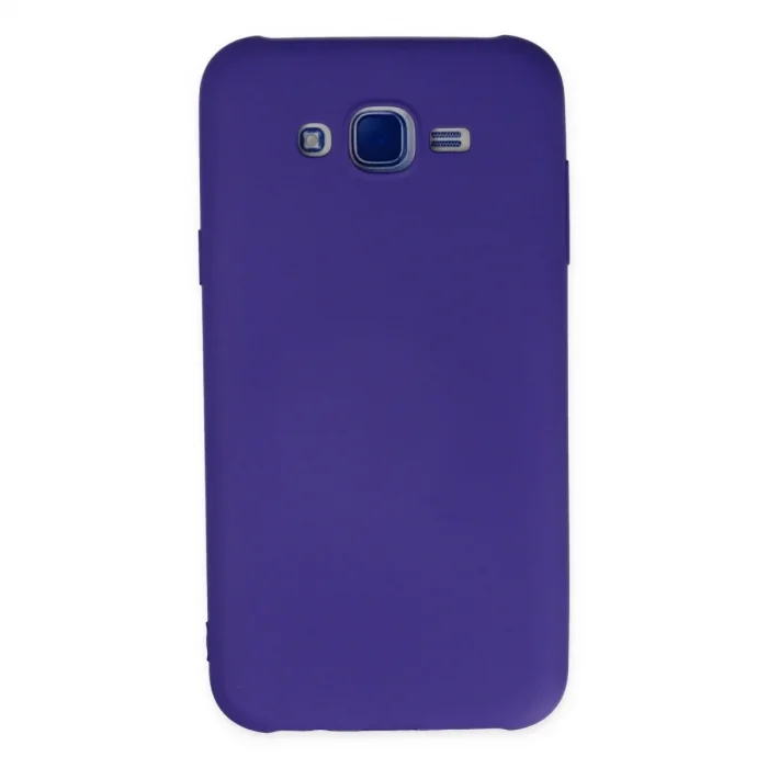 Samsung Galaxy J7 Kılıf Nano İçi Kadife Silikon - Mor
