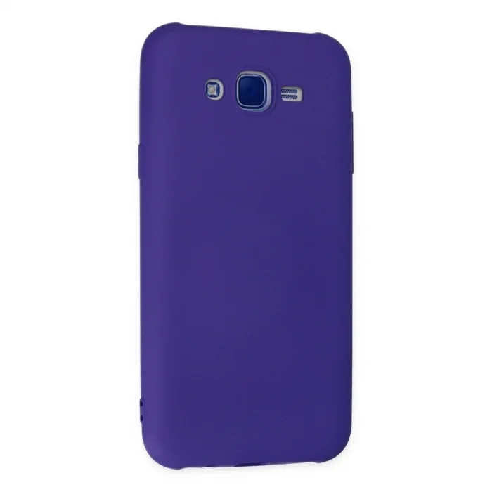 Samsung Galaxy J7 Kılıf Nano İçi Kadife Silikon - Mor