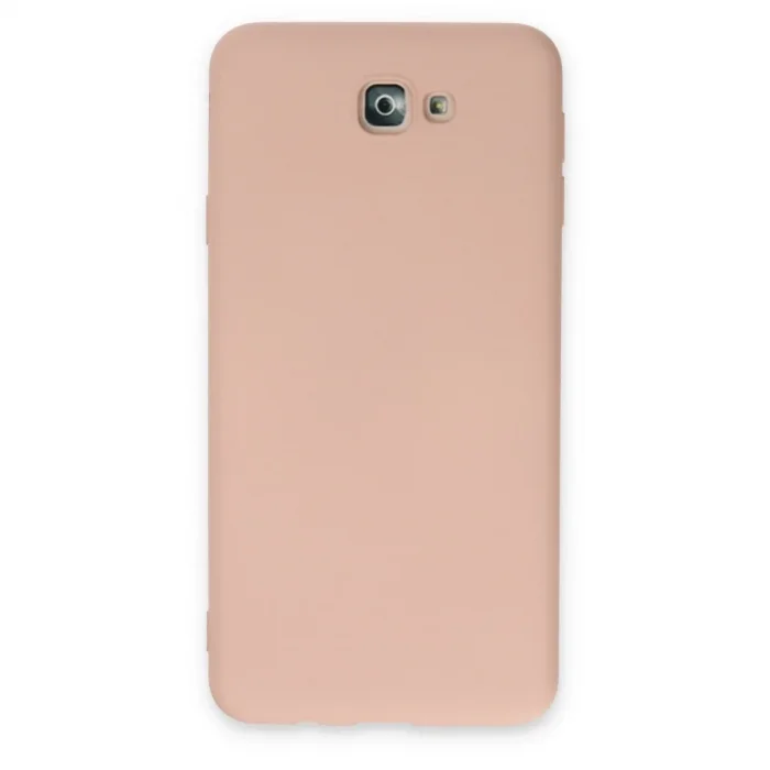 Samsung Galaxy J7 Prime Kılıf Nano İçi Kadife Silikon - Pudra