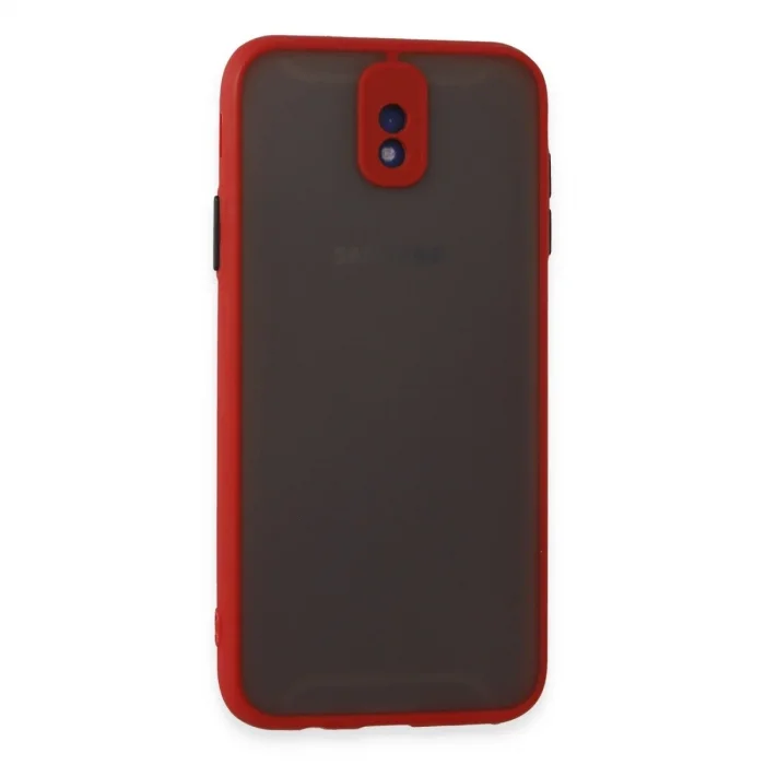Samsung Galaxy J7 Pro / J730 Kılıf Montreal Silikon Kapak - Kırmızı