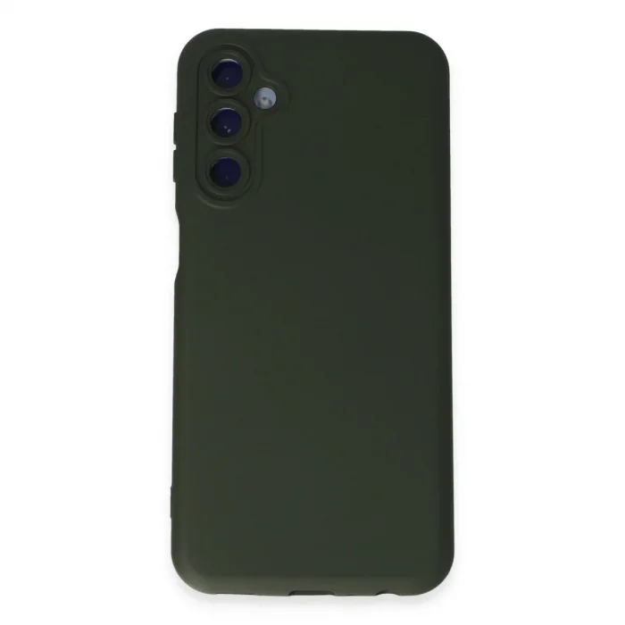 Samsung Galaxy M14 5g Kılıf Nano İçi Kadife Silikon - Koyu Yeşil