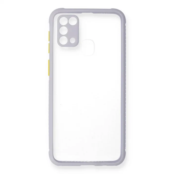 Samsung Galaxy M31 Kılıf Miami Şeffaf Silikon - Lila