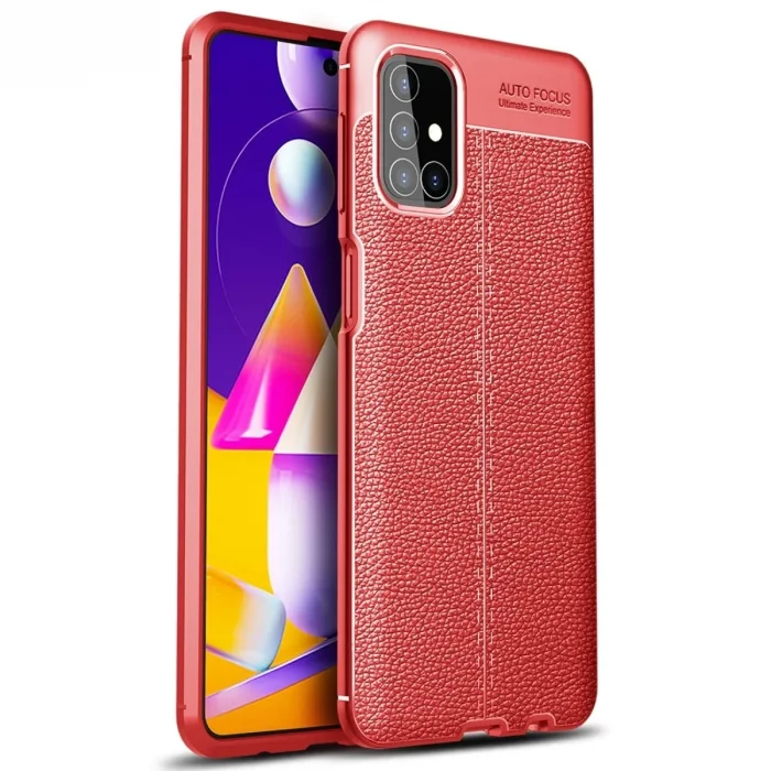 Samsung Galaxy M31s Kılıf Auto Focus Kapak - Kırmızı