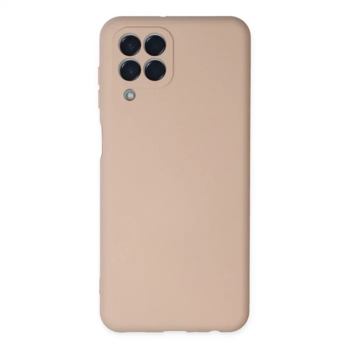 Samsung Galaxy M33 Kılıf Nano İçi Kadife Silikon - Pudra