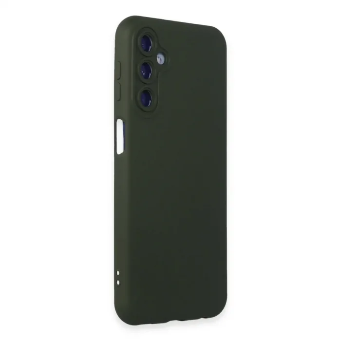 Samsung Galaxy M34 5g Kılıf Nano İçi Kadife Silikon - Koyu Yeşil