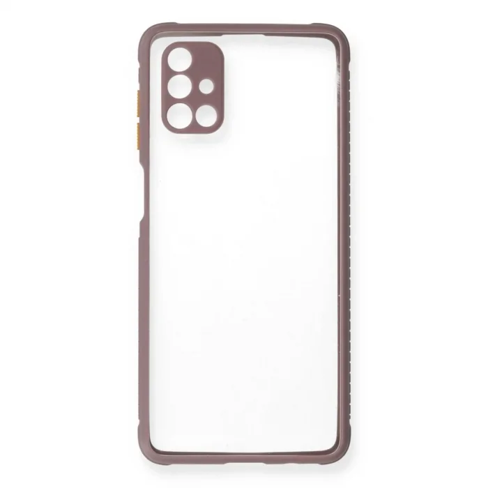 Samsung Galaxy M51 Kılıf Miami Şeffaf Silikon - Açık Mor