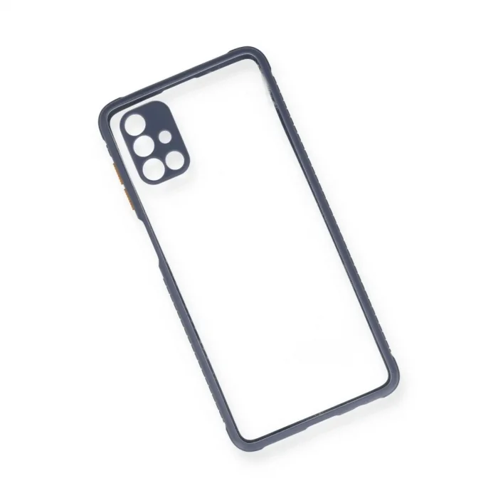 Samsung Galaxy M51 Kılıf Miami Şeffaf Silikon - Gri
