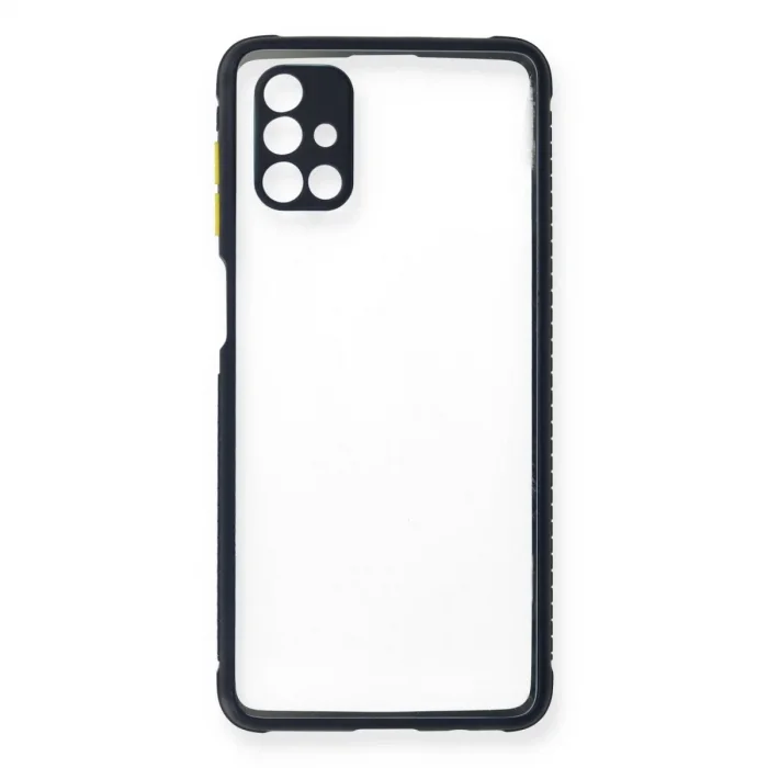 Samsung Galaxy M51 Kılıf Miami Şeffaf Silikon - Lacivert