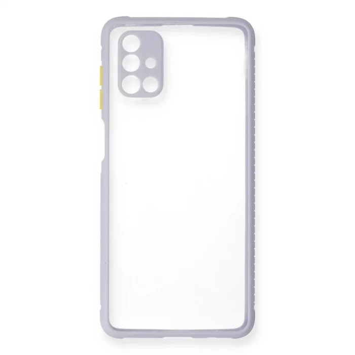 Samsung Galaxy M51 Kılıf Miami Şeffaf Silikon - Lila
