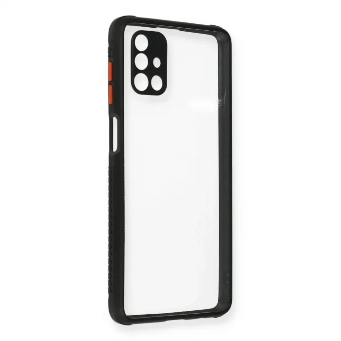 Samsung Galaxy M51 Kılıf Miami Şeffaf Silikon - Siyah