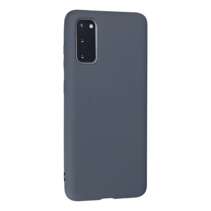 Samsung Galaxy S20 Kılıf Nano İçi Kadife Silikon - Gri