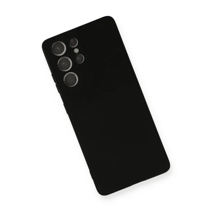 Samsung Galaxy S21 Ultra Kılıf Nano İçi Kadife Silikon - Siyah