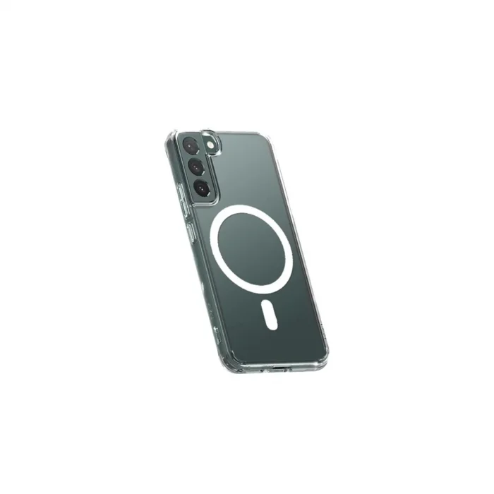 Samsung Galaxy S22 Kılıf Magneticsafe Şeffaf Silikon - Şeffaf
