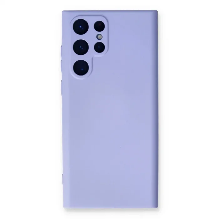 Samsung Galaxy S22 Ultra Kılıf Nano İçi Kadife Silikon - Lila
