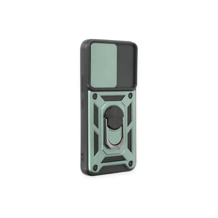 Samsung Galaxy S23 Kılıf Pars Lens Yüzüklü Silikon - Yeşil