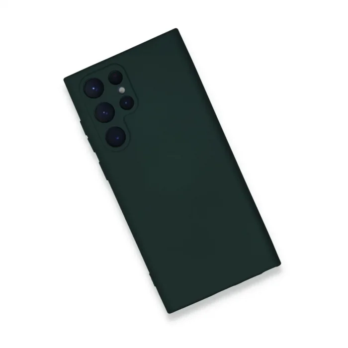 Samsung Galaxy S23 Ultra Kılıf Nano İçi Kadife Silikon - Koyu Yeşil