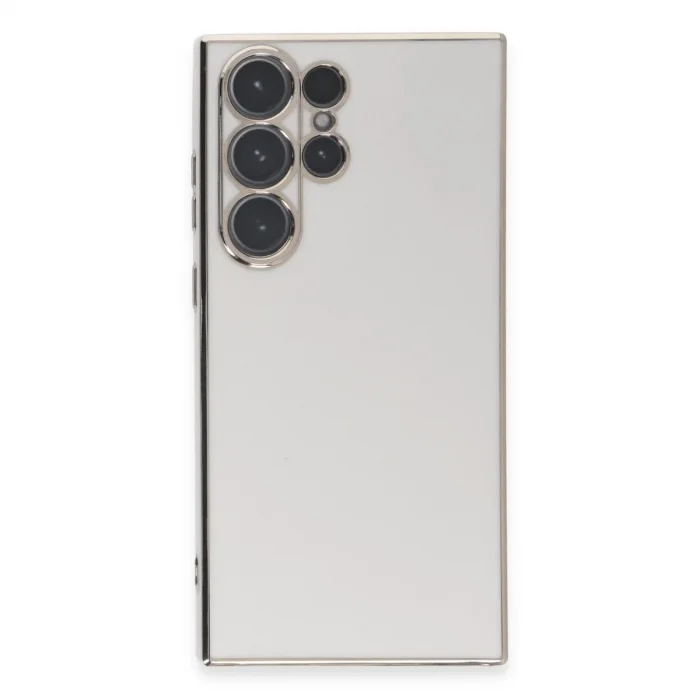 Samsung Galaxy S23 Ultra Kılıf Volet Silikon - Beyaz