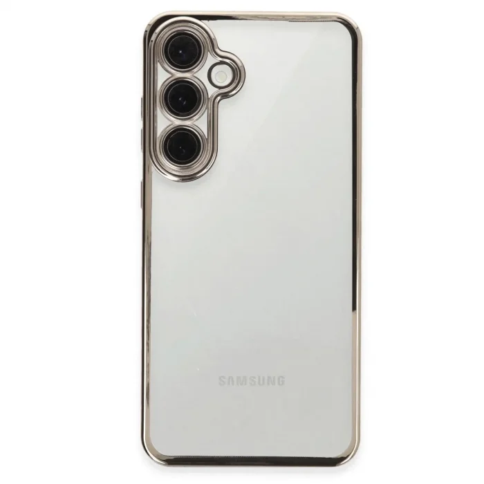 Samsung Galaxy S24 Fe Kılıf Razer Lensli Silikon - Titanyum Gri