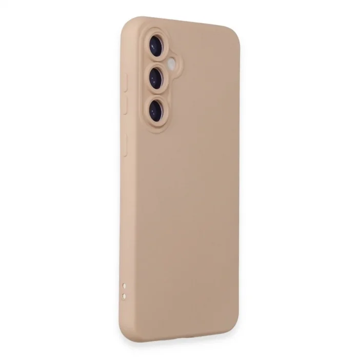 Samsung Galaxy S24 Kılıf Nano İçi Kadife Silikon - Pudra